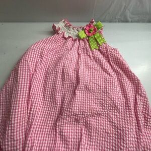 Rare Editions White Romper with Pink Trim size 18 months